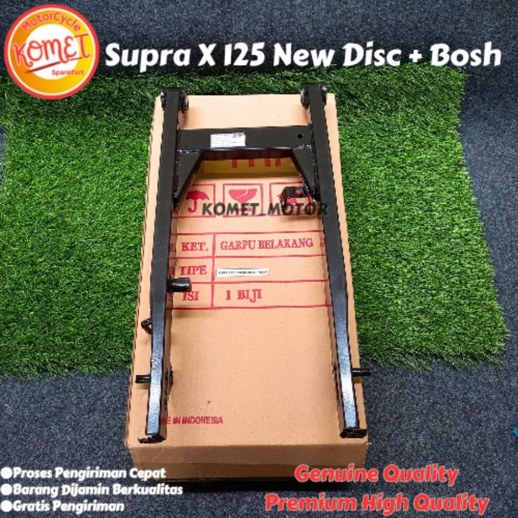 [KOMET] SWING ARM SASIS GARPU BELAKANG + BOSH SUPRA X 125 NEW DOBEL DISC [THP]