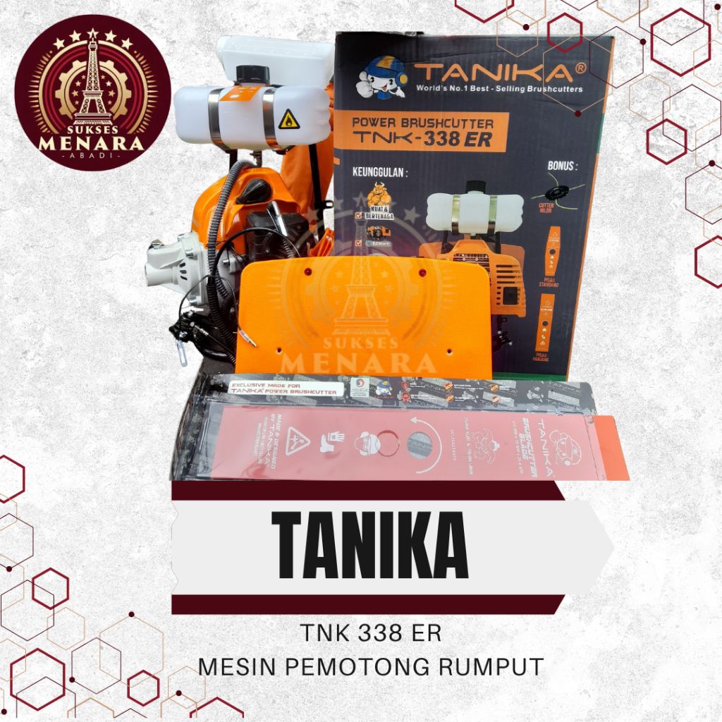TANIKA TNK-338ER Brush Cutter Gendong Mesin Potong Rumput Bensin 2 Tak Tenaga Besar