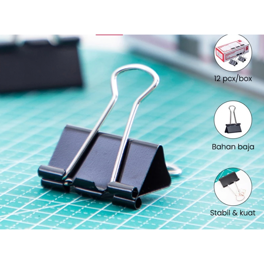 

Binder Clip / Klip Kertas 32mm DELI 38563 (ISI 12 PCS) - Anti Karat
