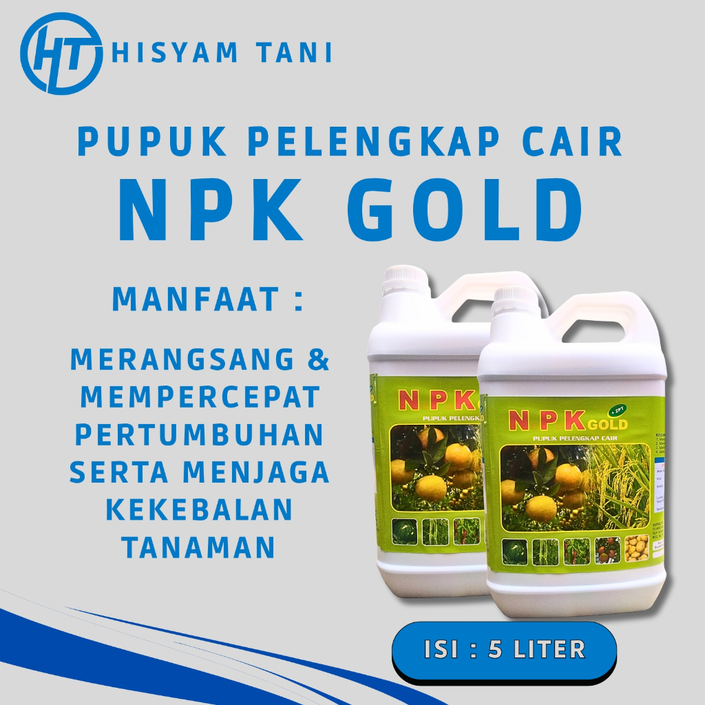 PUPUK PELENGKAP CAIR NPK GOLD+ZPT - ISI 5 LITER