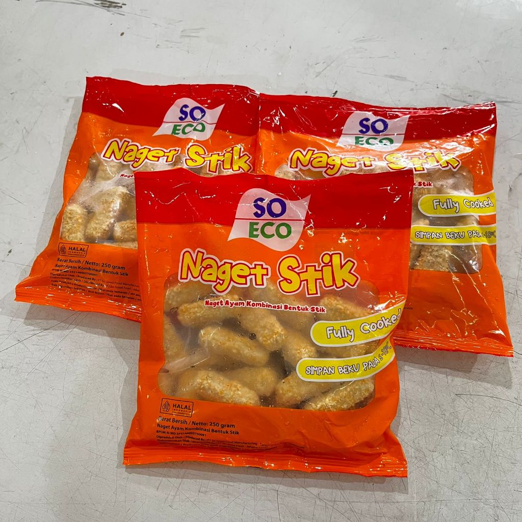 

So Eco Chicken Stick 250gr Naget Stik Ayam Halal Olahan Makanan Instan