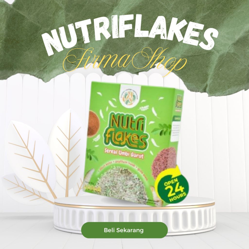 

Nutriflakes Sereal Umbi Garut With Psylium & Kelor 1 Box 280gr