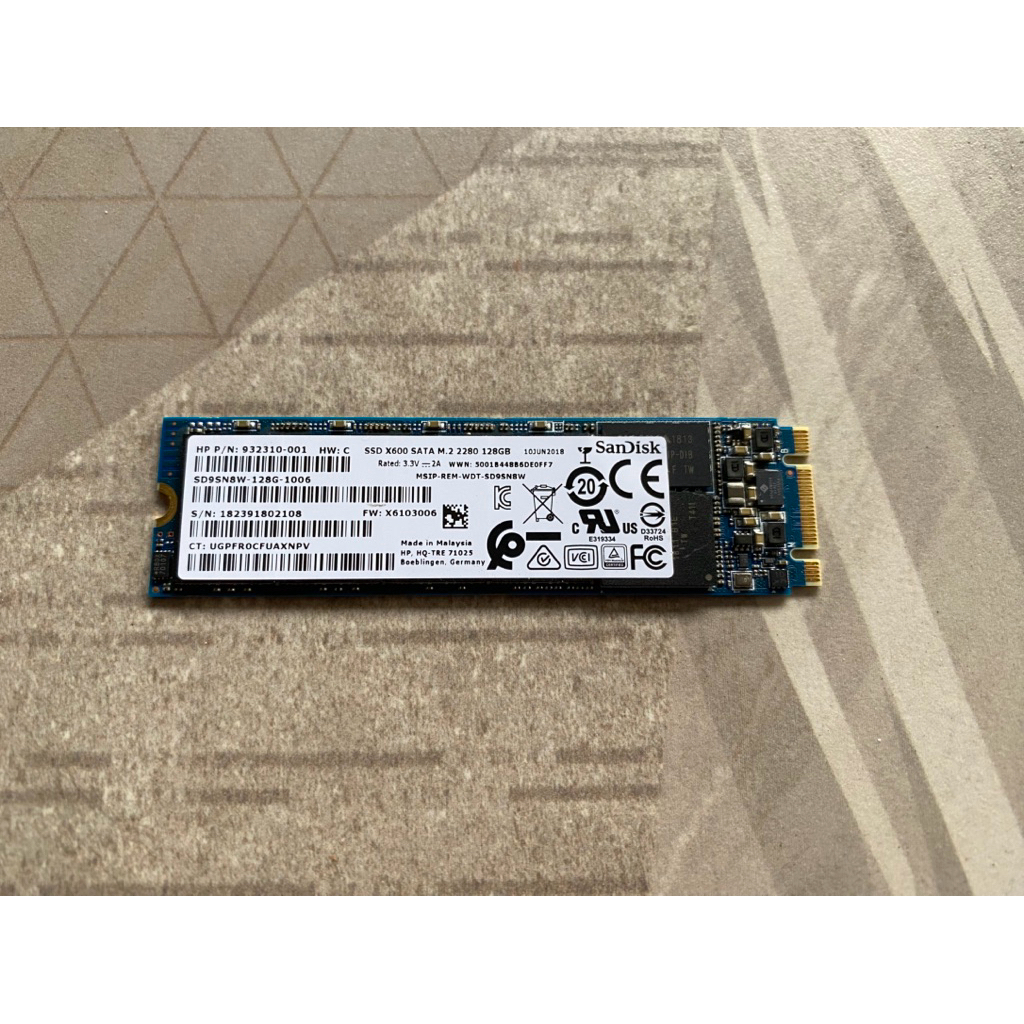 SSD M.2 SATA SanDisk 128 GB