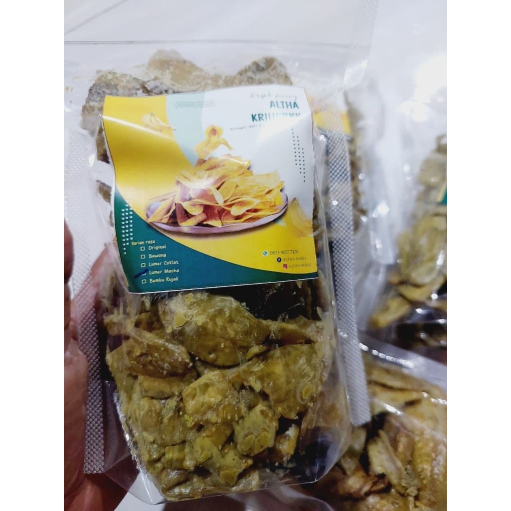 

Kripik Pisang Varian Macha/Teh Hijau 100% Tanpa bahan pengawet