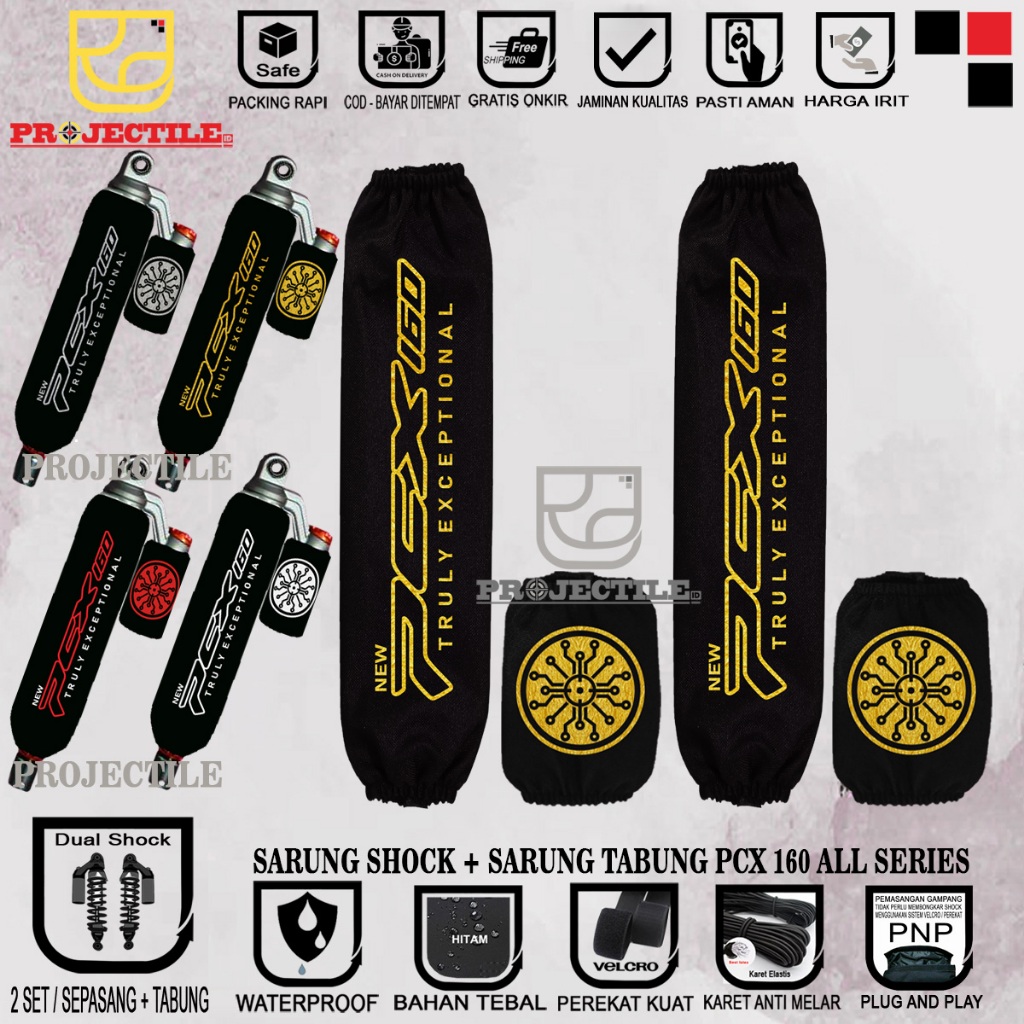 sarung shock + sarung tabung PCX NEW sarung shockbreaker cover shock belakang honda PCX ABS PCX CBS 