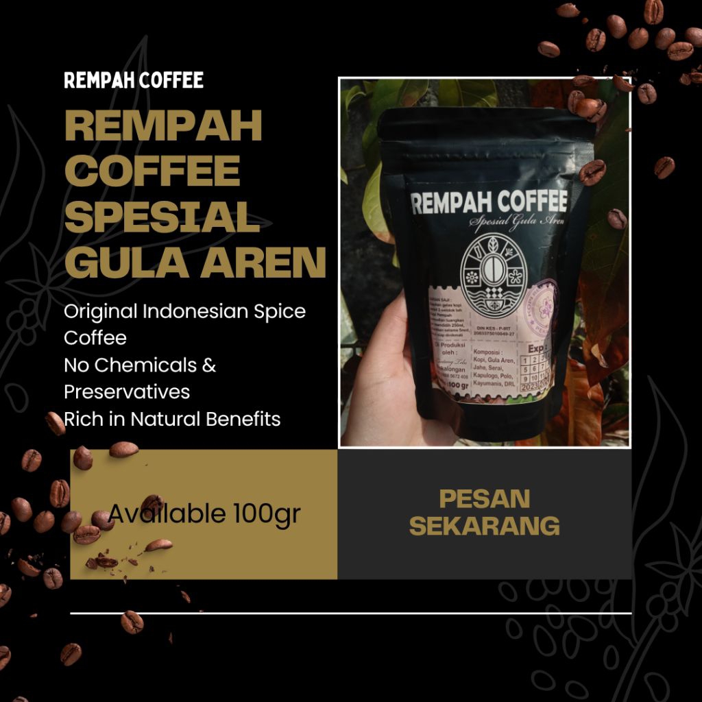 

Rempah Coffee Spesial Gula Aren |netto 100gr