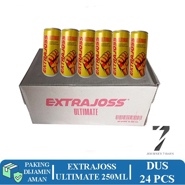 

EXTRAJOSS ULTIMATE KALENG 250ML DUS 24 PCS JOURNEY 7 DAYS DENGAN PAKING AMAN