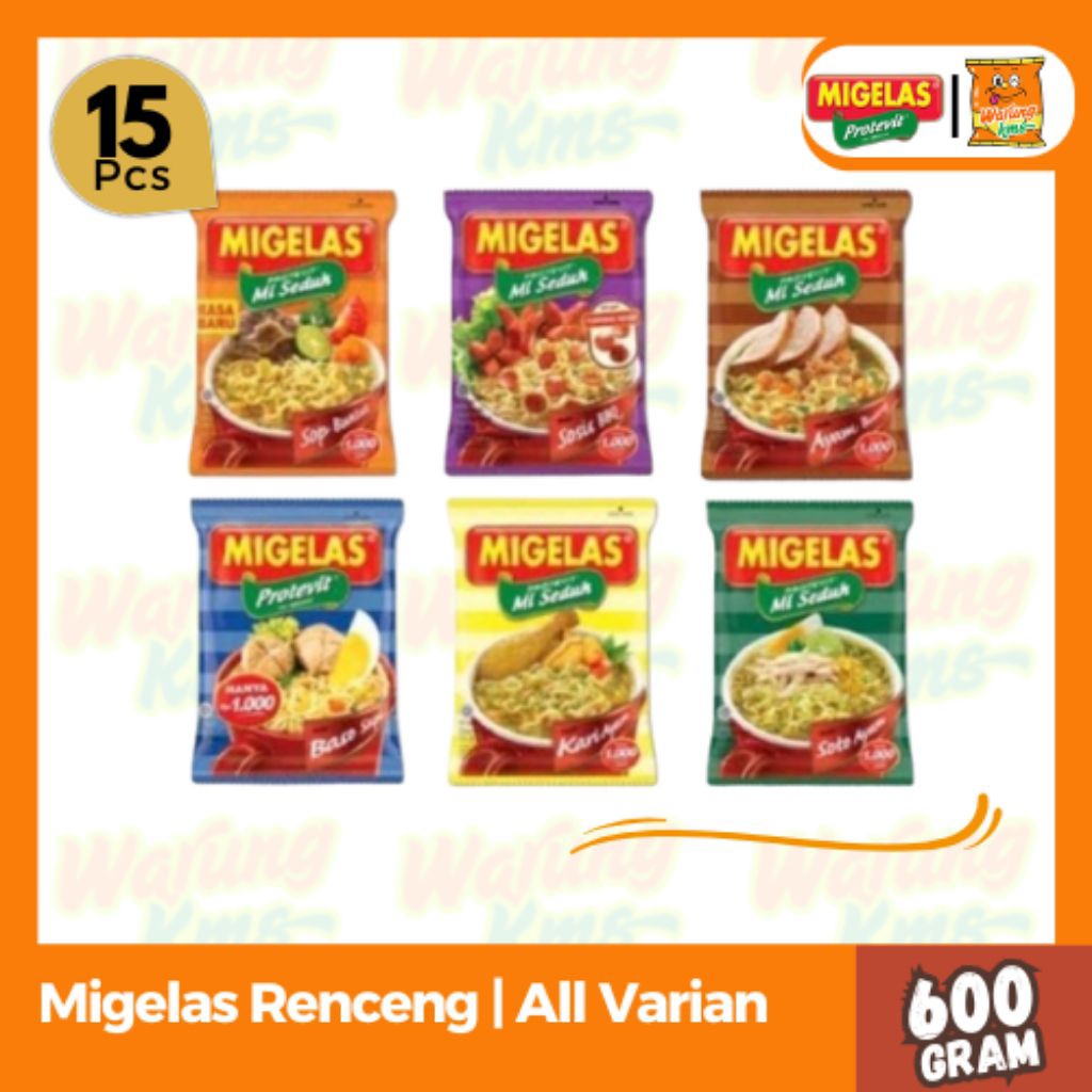 

Migelas All Varian Rasa Renceng isi 15 @26g sachet Praktis Bergizi