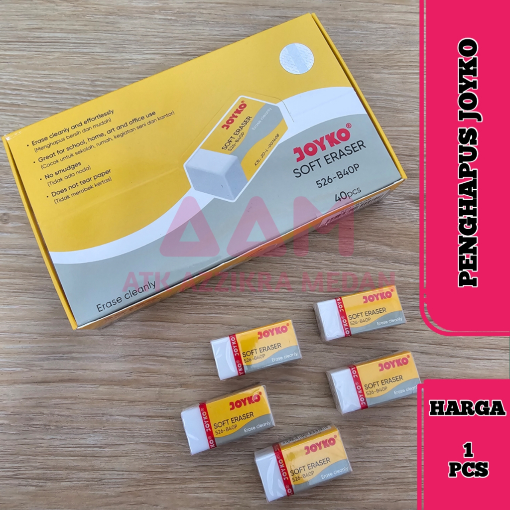 

Penghapus Pensil JOYKO 526-B40P Putih Eraser Karet 526-B40P