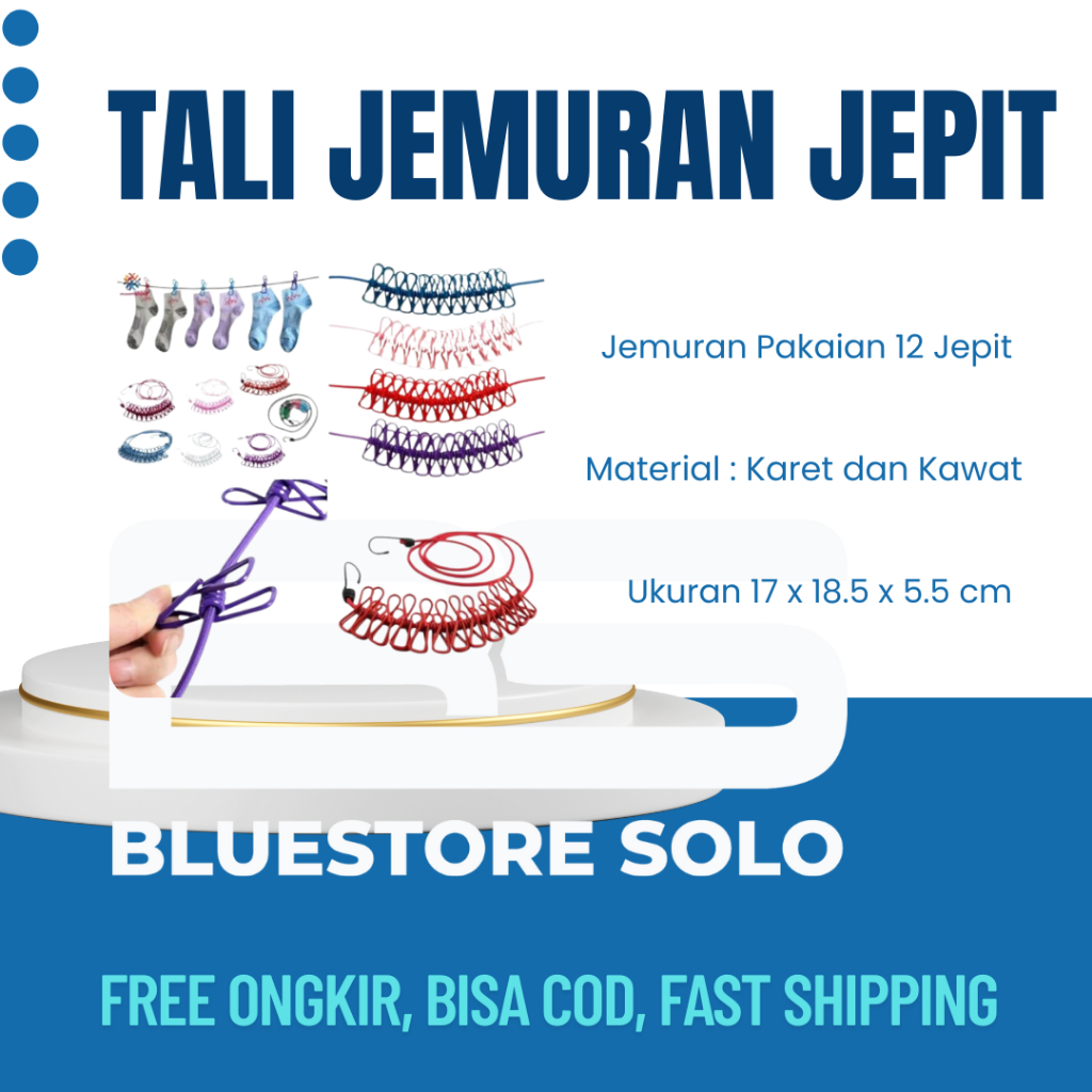 Tali Jemuran Jepitan Jemuran Pakaian Jepit Bahan Besi Jemuran Kawat Tali Besi