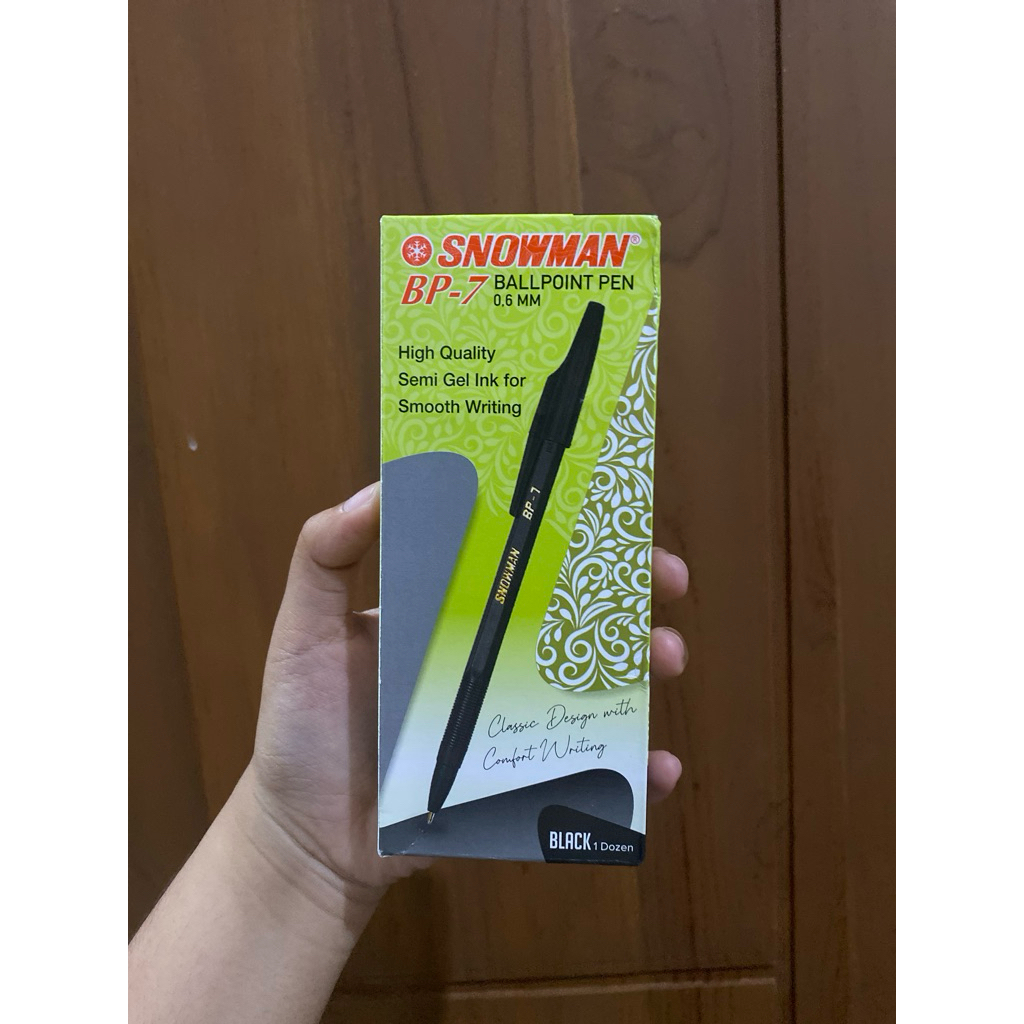 

pulpen snowman bp 7 1 pack 12 pcs