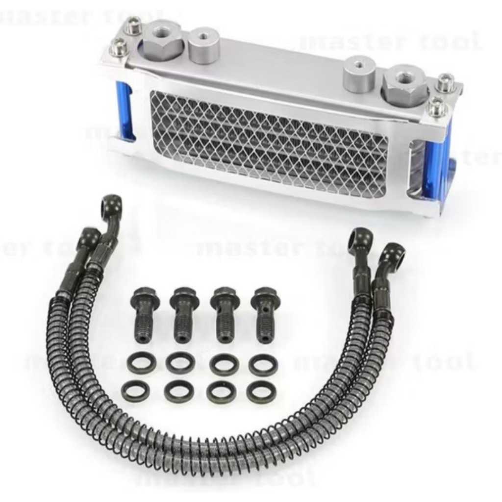 Oil Cooler Pendingin Oli SPS Universal Warna Silver Merah