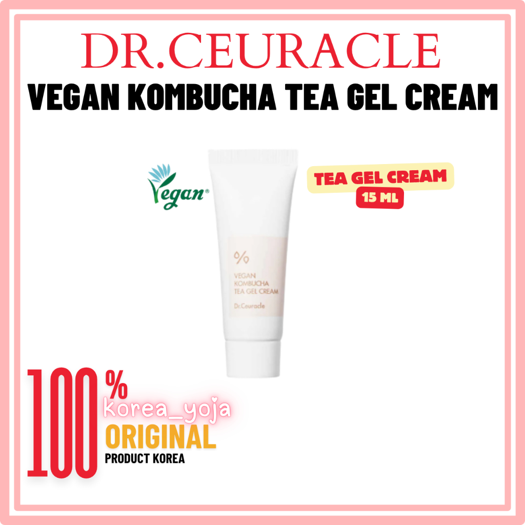 [ READY STOCK ] DR.CEURACLE GEL CREAM [ EXP 2026 ] Vegan Kombucha Tea Gel Cream 15ML