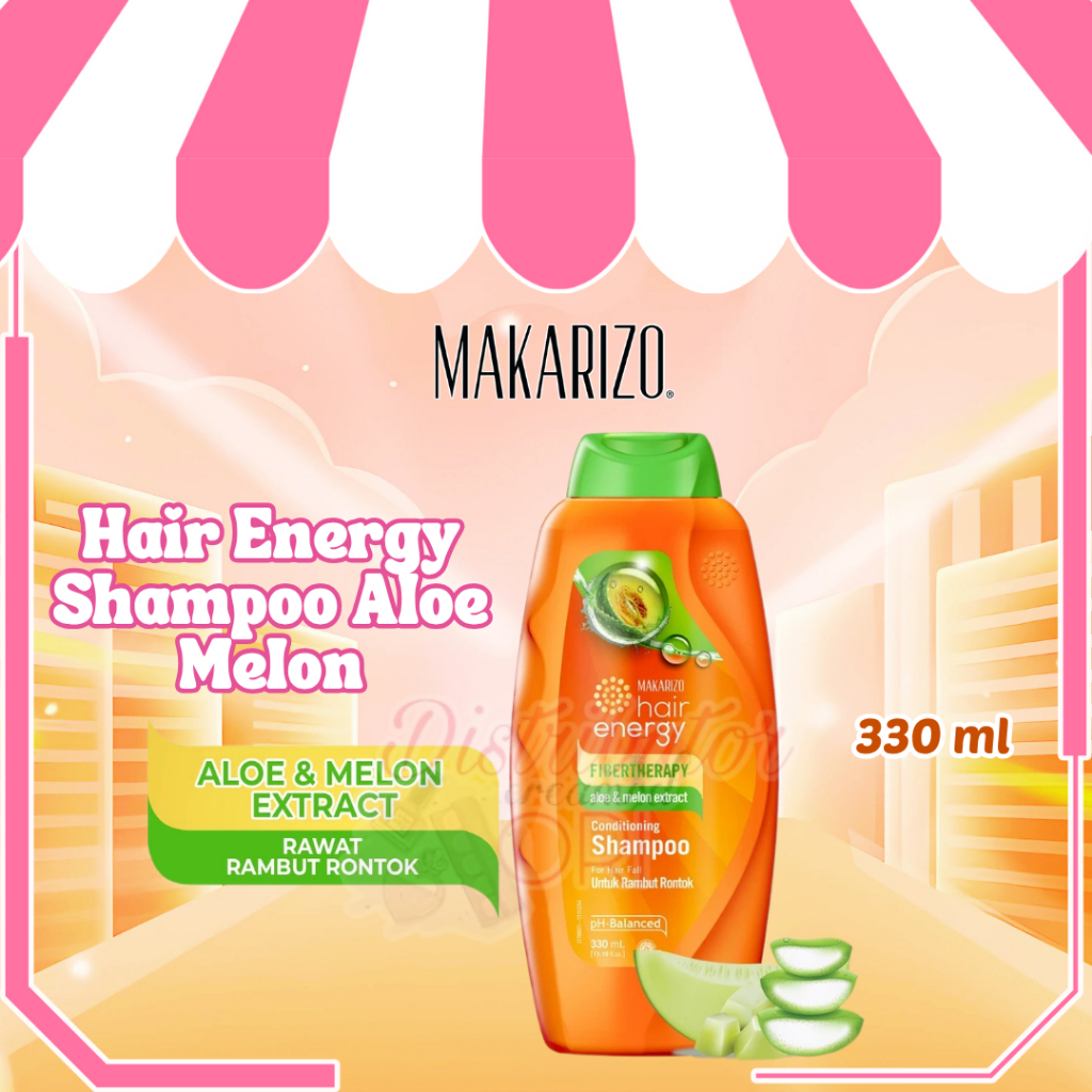 Makarizo Hair Energy Shampoo Aloe & Melon 330ml | BPOM