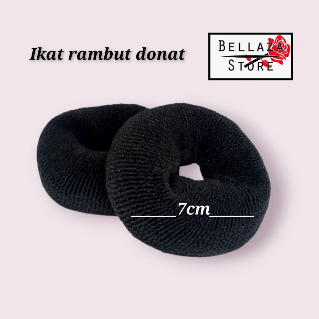 Ikat Rambut Donat / Karet Donat Hitam