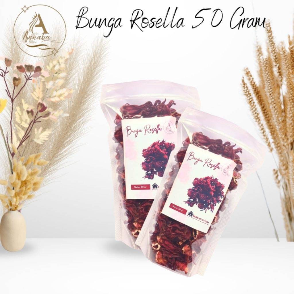 

Bunga Rosella kering 50gr Kualitas Bagus - Teh Bunga Rosela kering 50gr organik