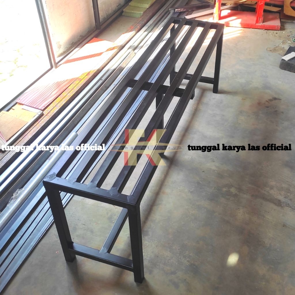 Kursi Besi Teras Taman Panjang Bangku Kafe Warung Angkringan Restoran Kursi Besi Minimalis Kokoh
