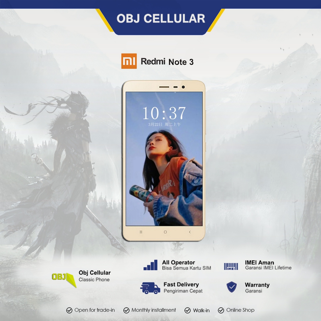 Redmi Note 3 3/32 4G LTE - Kamera Utama 13MP, Kamera Depan 5MP, RAM 3GB, ROM 32GB