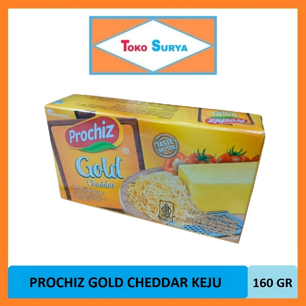 

Prochiz Gold Cheddar Cheese Keju Cheddar Olahan 160 Gr