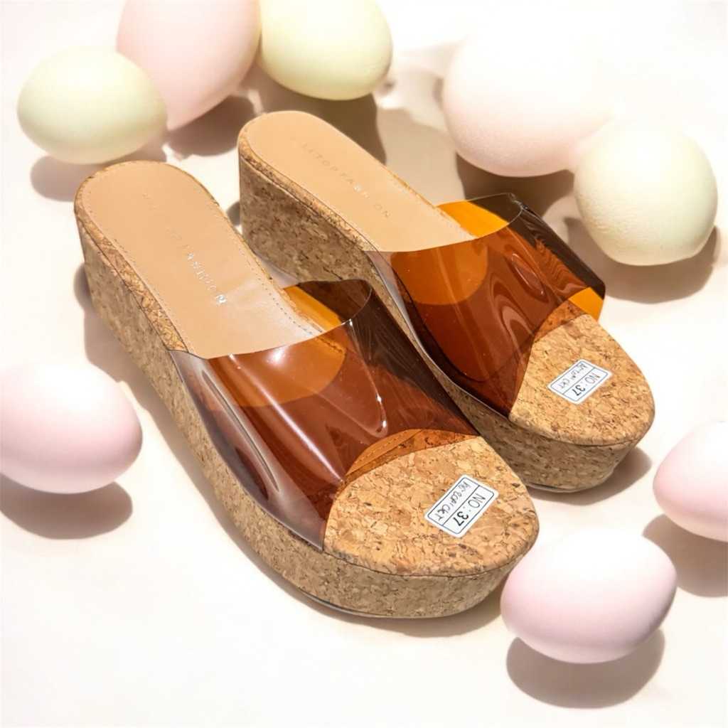 AG20A HILLTOP FASHION WEDGES MIKA POLOS BENING TINGGI 5cm