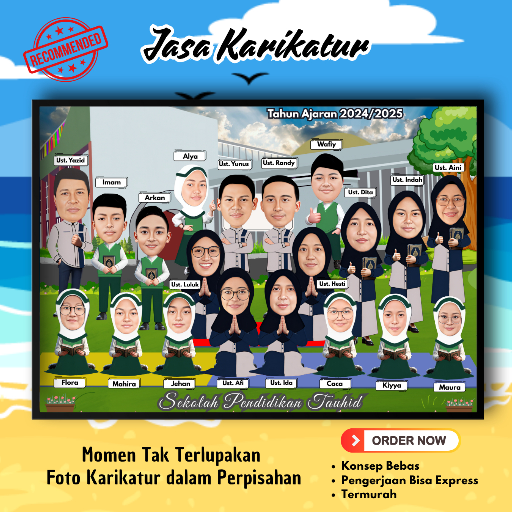 Jasa Karikatur 3 Dimensi ( Soft File ) | Edit Foto Karikatur | Karikatur Wajah | Karikatur Perpisaha