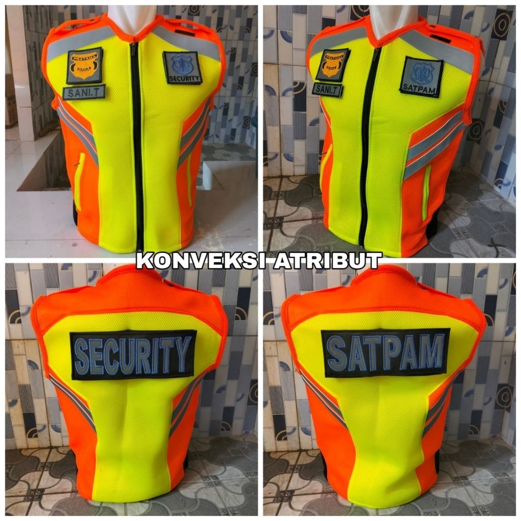 rompi satpam security orange tebal terbaru 2025