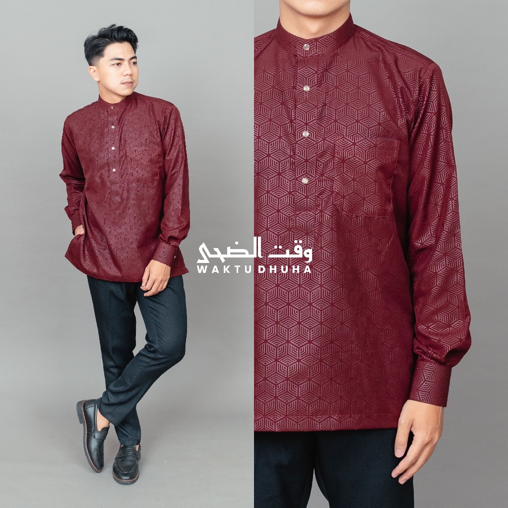 Hot Waktu Dhuha - Baju Koko Pria Lengan Panjang Manset Kain Premium Adem Koko Umar