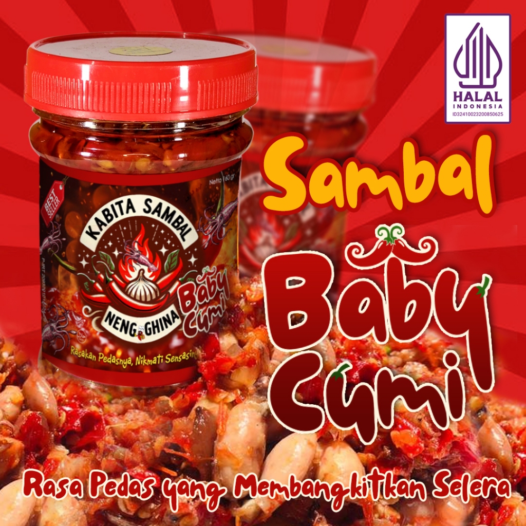 

SAMBAL BABY CUMI 160 gr | Neng Ghina Rasanya Pedas yang Membangkitkan Selera