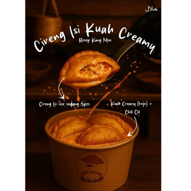 

Cireng Isi Bandung Size Sedang (isi 5pcs) + Kuah Creamy (Keju) + Chili Oil #Resep Kang Mus