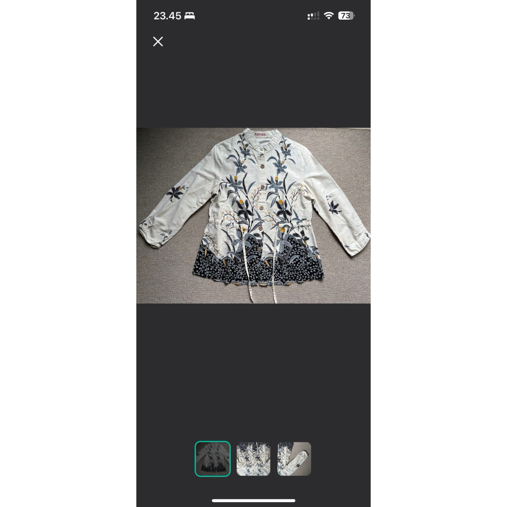 Nayara Batik biru denim