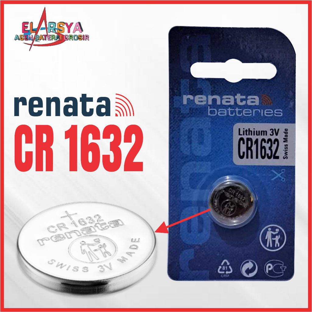 Baterai Renata cr1632 Original batre renata CR1632 3V