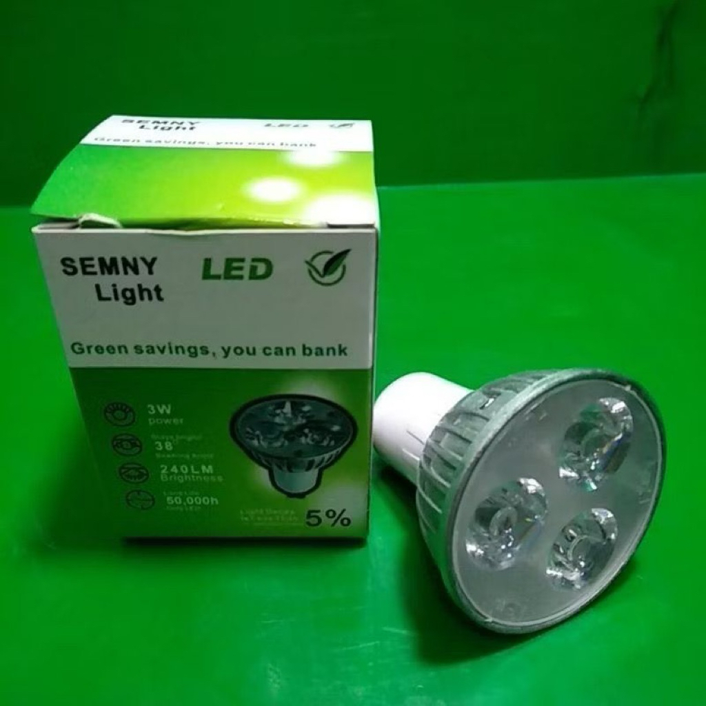Lampu LED MR 16 Sorot Biru 3W