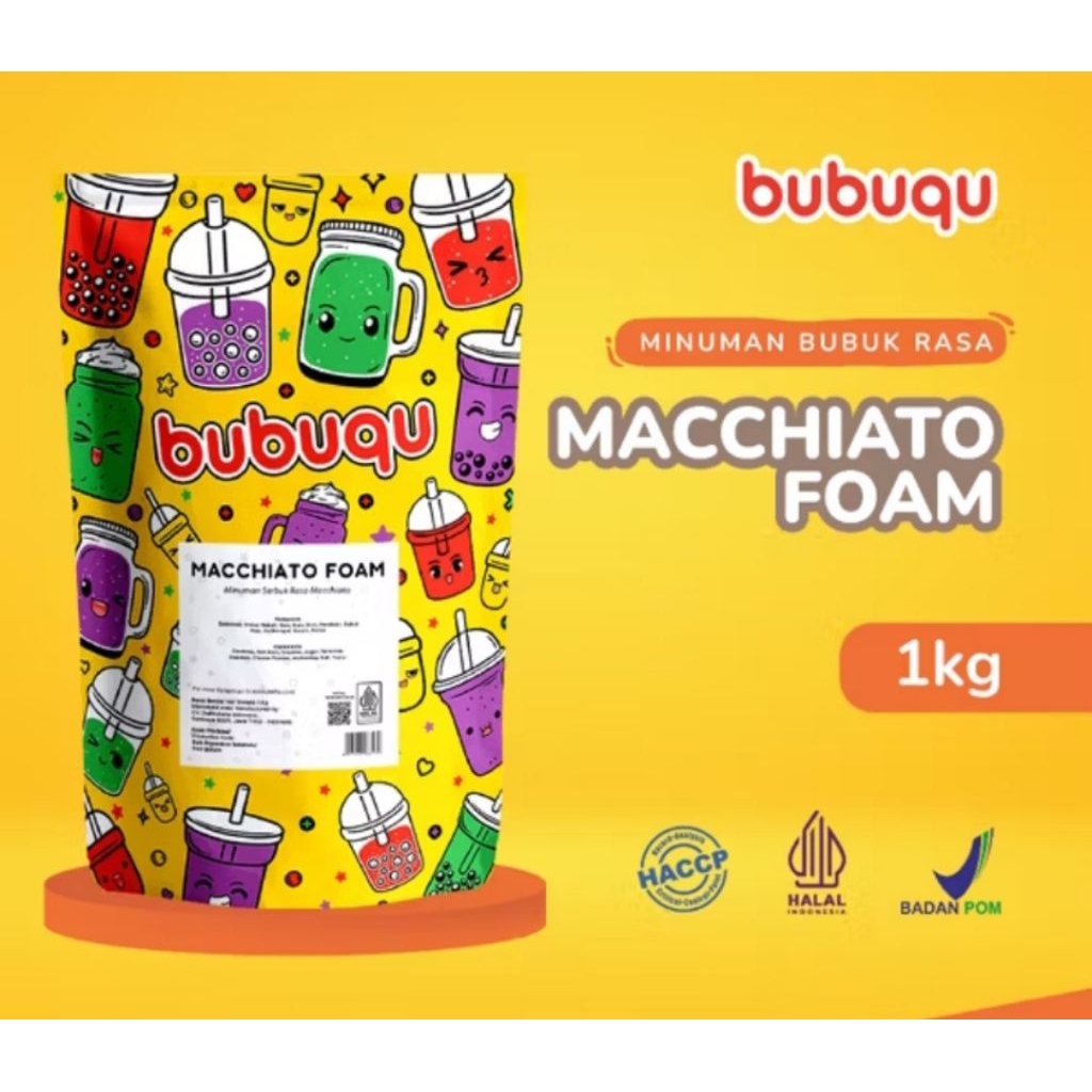 

macchiato foam bubuqu repack 100 dan 200 gram promo murah