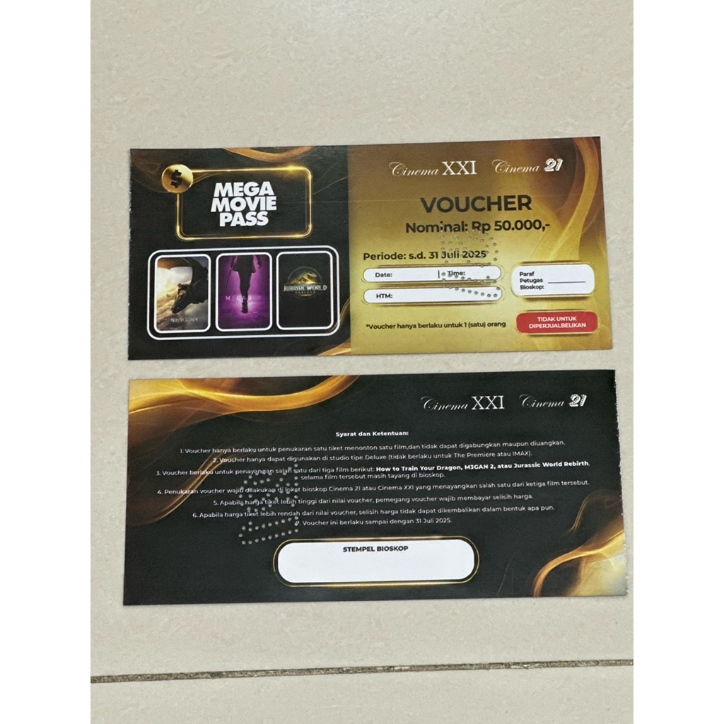 Mega Movie Pass Voucher Cinema XXI