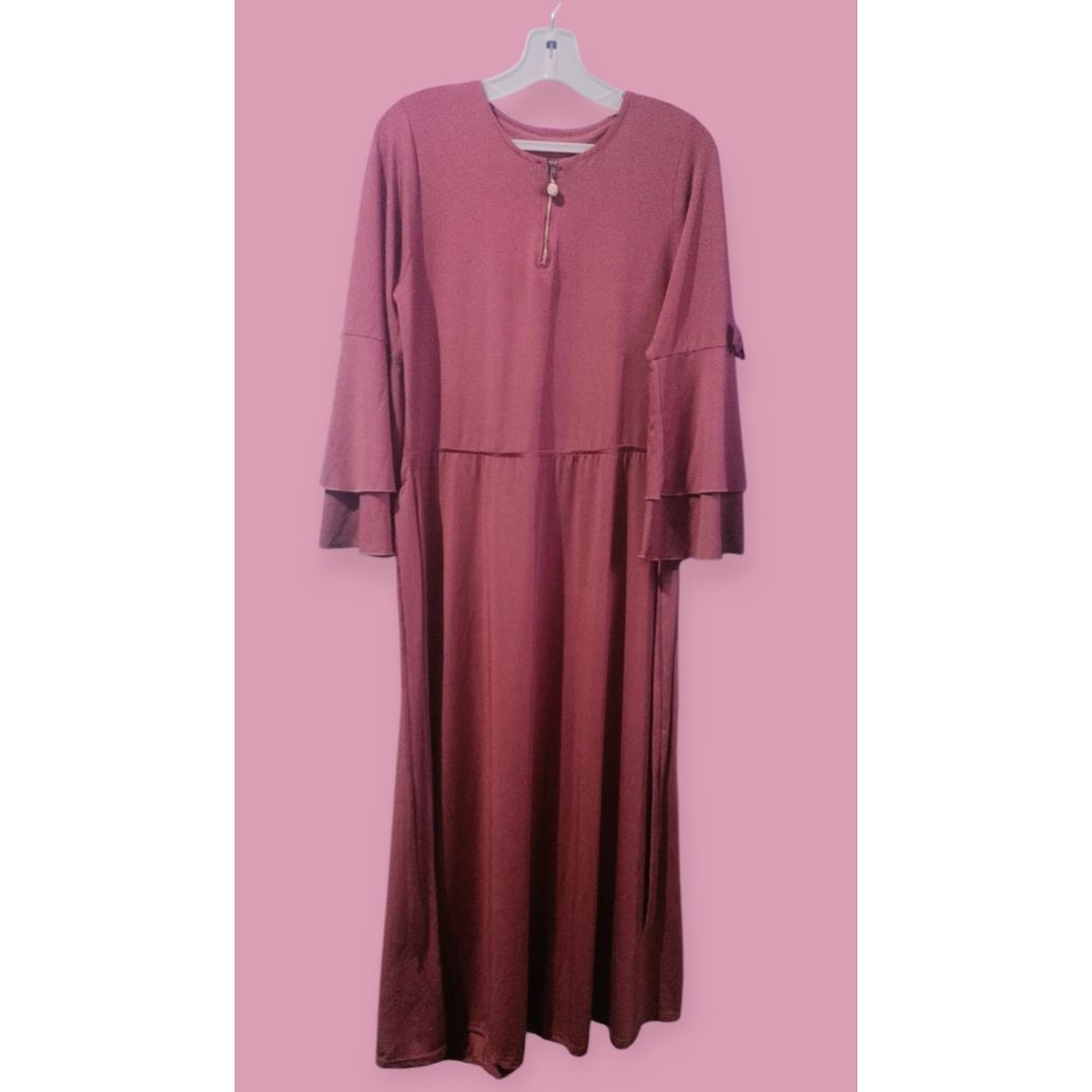 gamis wanita bahan Jersey korea
