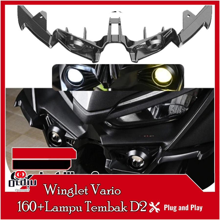 Winglet VARIO 160 Paket Lampu Tembak d2 Laser d2