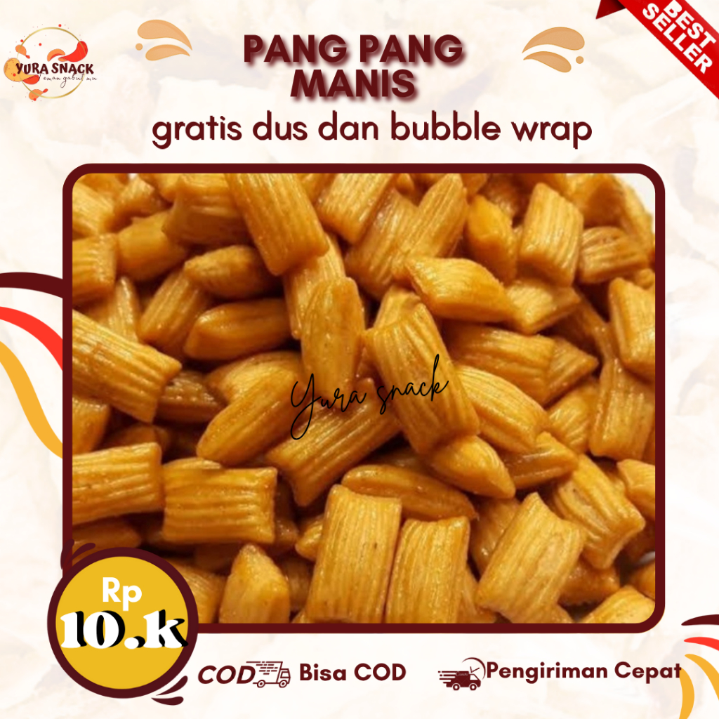 

Pang Pang Kroma Manis Gurih Renyah Snack Kiloan kemasan 250gr 500gr 1kilo