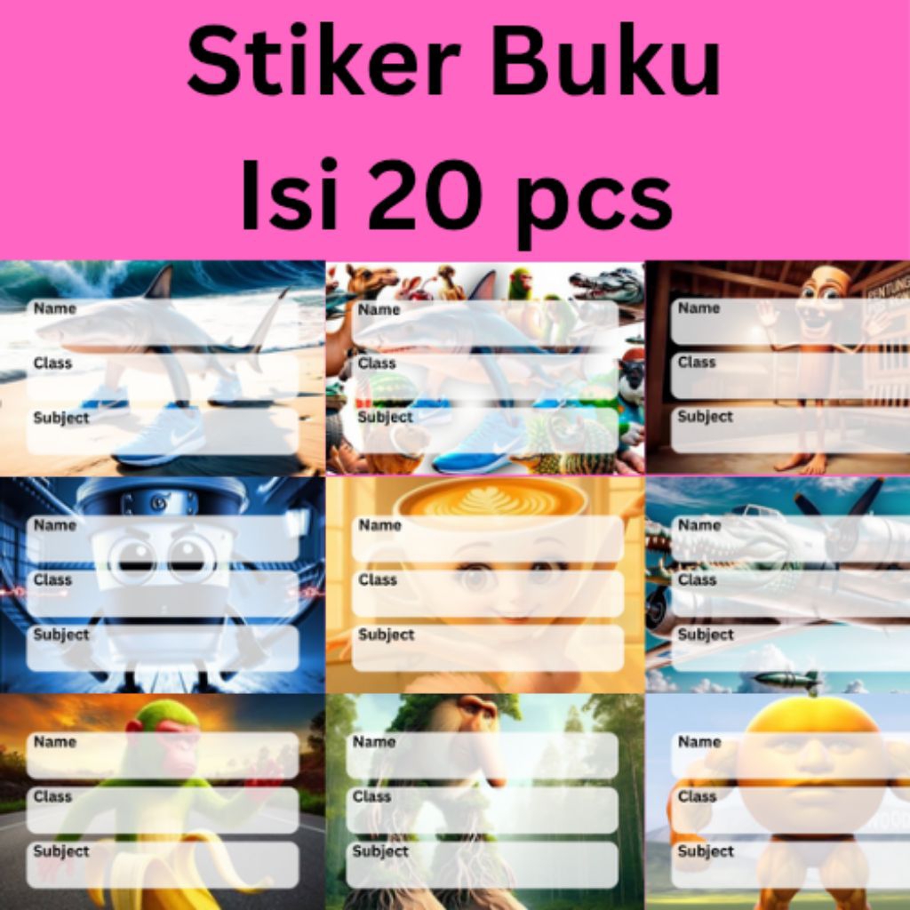 

STIKER BUKU ANOMALI TUNG TUNG TUNG SAHUR BALLERINA ASSASINO TRALALERO DONTOL BOMBARDINO MATA PELAJARAN Sekolah