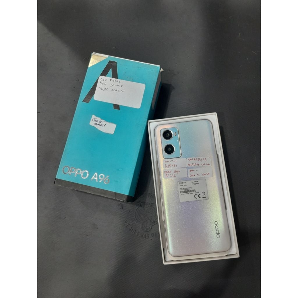 HP Smartphone OPPO A96 RAM 8/256GB BEKAS PAKAI/SECOND FULLSET 100% ORIGINAL