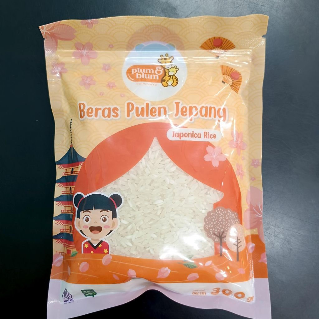 

PLUM & BLUM Beras Pulen Jepang Japonica Rice 300gr | Beras MPASI