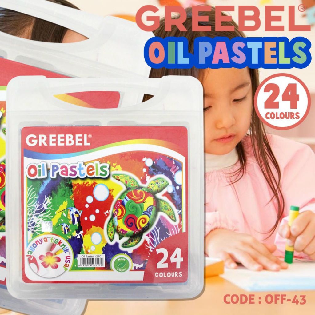 

CRAYON MEWARNAI 24 WARNA GREEBEL OIL PASTELS (OFF-43)