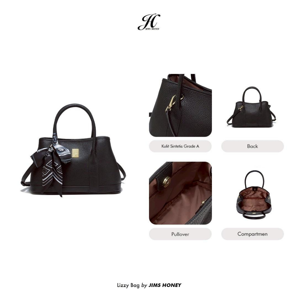 JIMS HONEY LIZZY BAG Tas Selempang dan Hand Bag Wanita Slingbag Cewek Jimshoney Trendy Elegan Kulit