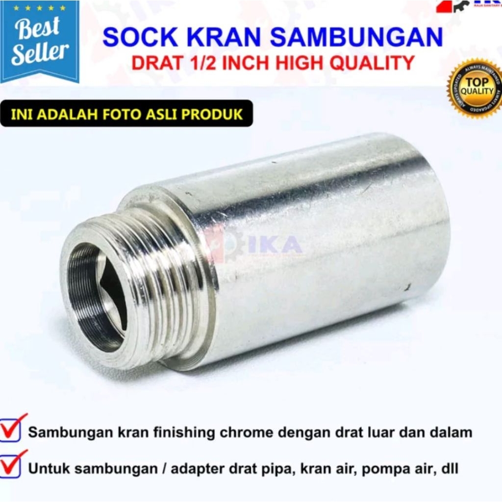 Sok Drat Luar Dalam 1/2" inch 5cm STAINLESS STEEL 304 / 613