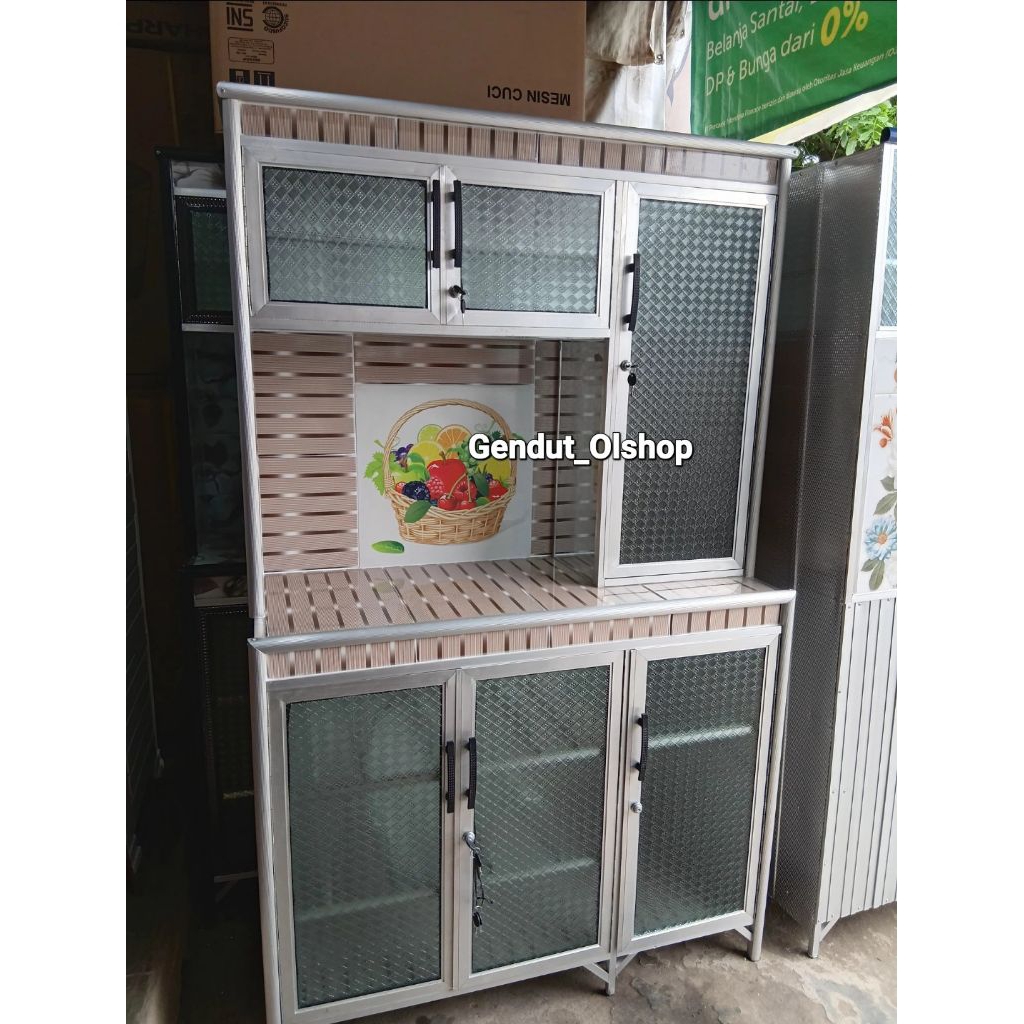(Khusus Wilayah Kota Palembang) Lemari Piring, Lemari Dapur, Rak Piring, Lemari Rak Piring 4Keramik 