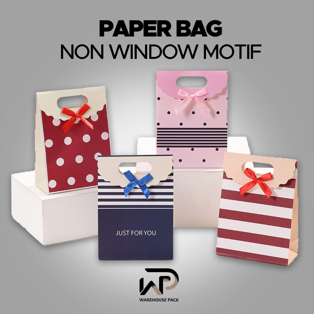 

Paper Bag Non Windows Motif | Tempat Kado Hadiah Souvenir | Box Kecil Gift Bag | Tas Ulang Tahun | Tas Tenteng Bingkisan
