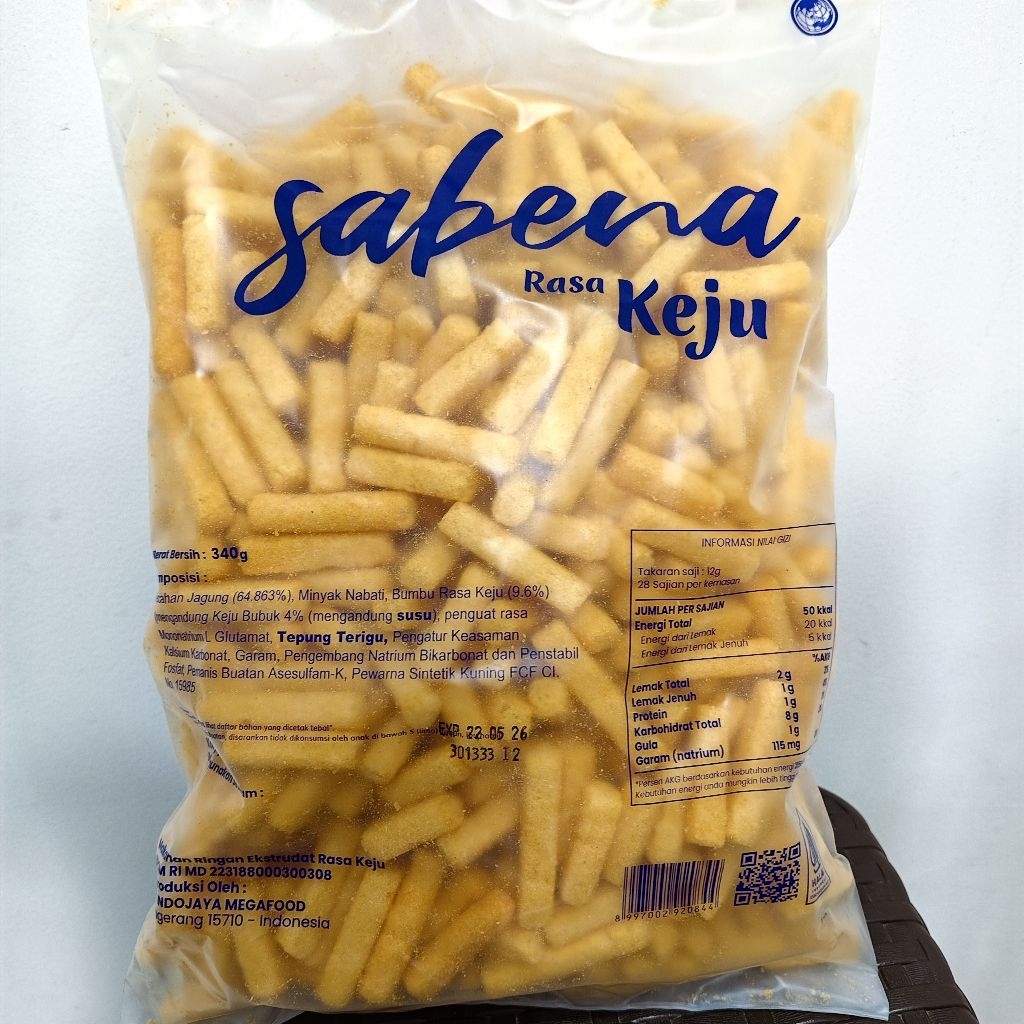

sabena rasa keju/balado/panggang ciki makanan ringan
