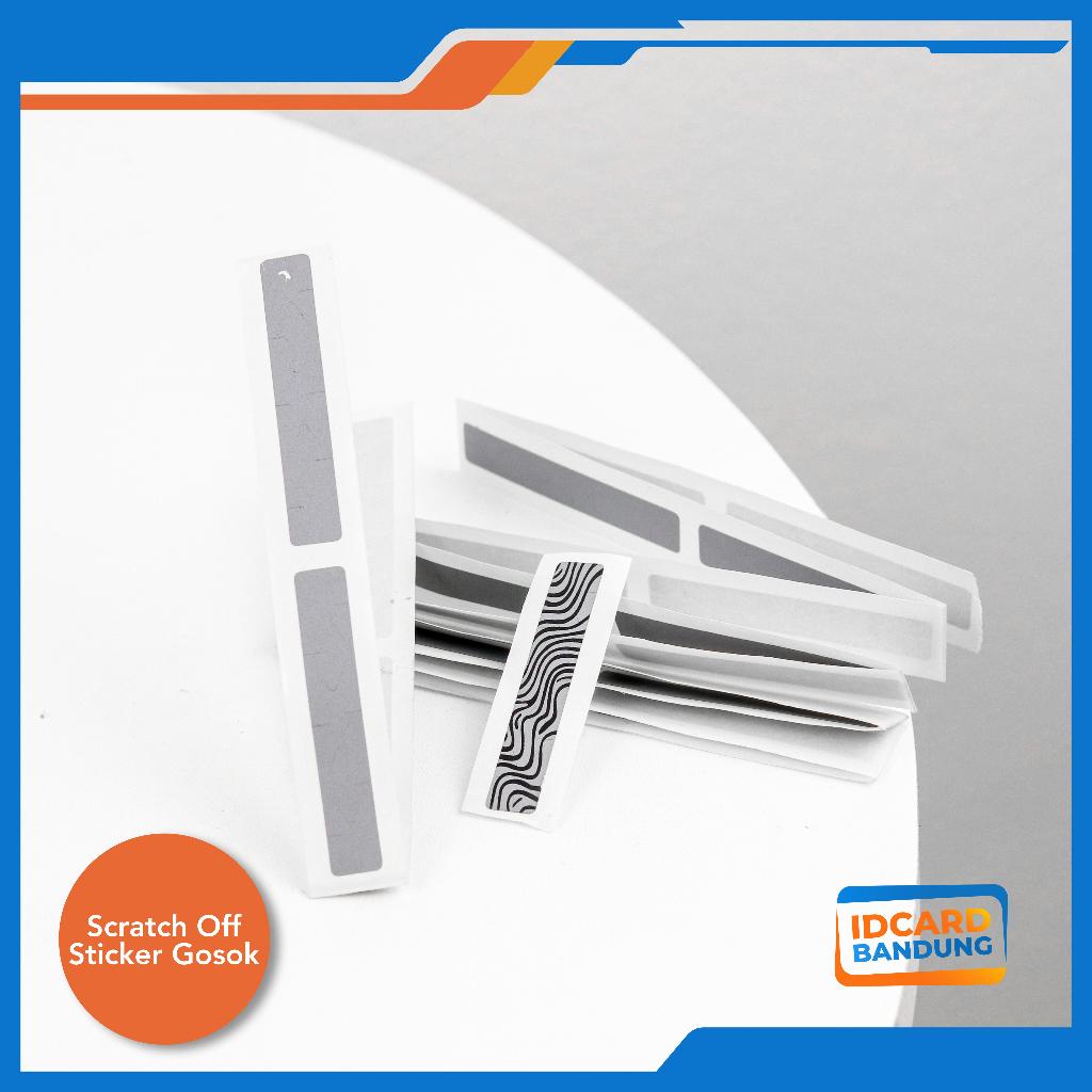 

scratch off sticker gosok penutup PIN voucher xerox label penutup angak Uk. 6 x 36mm isi 25