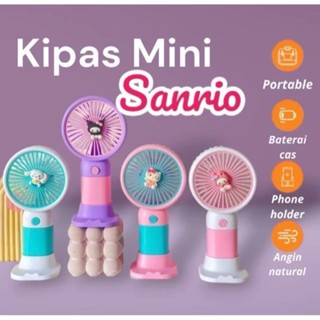 Kipas Mini Sanrio USB Kipas Genggam Karakter Sanrio Kipas Angin Portable Mini USB Kipas Anak Anak Ka