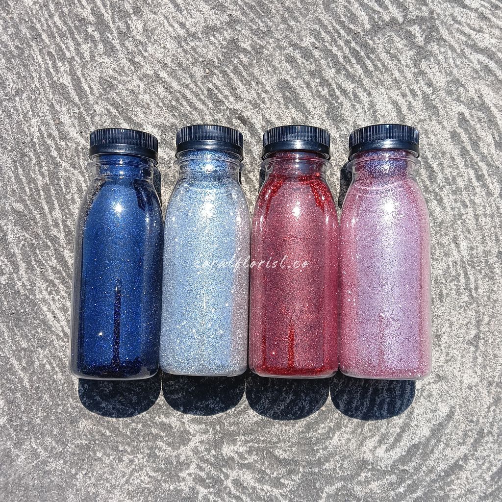 BUBUK GLITTER BUKET BUNGA PITA SATIN - BUBUK GLITTER HALUS - BUBUK GLITTER HIASAN BUKET