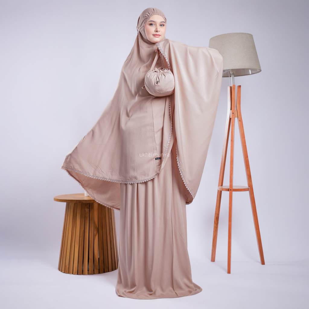 UKHTI MUNIRA - Maryam Mukena Dewasa Polos Rayon Premium